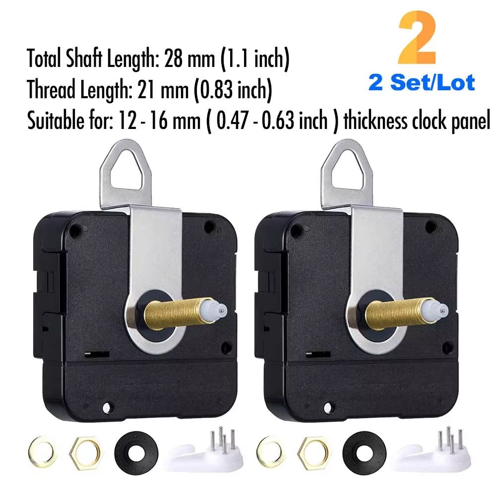 DIY Quartz Clock Movement Kit - Silent Wall Clock Mechanism with Long Shaft