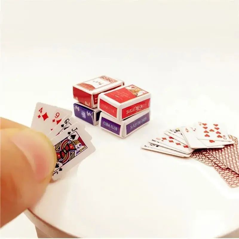 Miniature Poker Cards Set – Cute Mini Playing Cards for Dollhouse Decor & Accessories