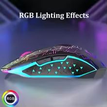 Bluetooth 5.2 Dual Mode RGB Wireless Gaming Mouse with Silent Click and Rechargeable Battery