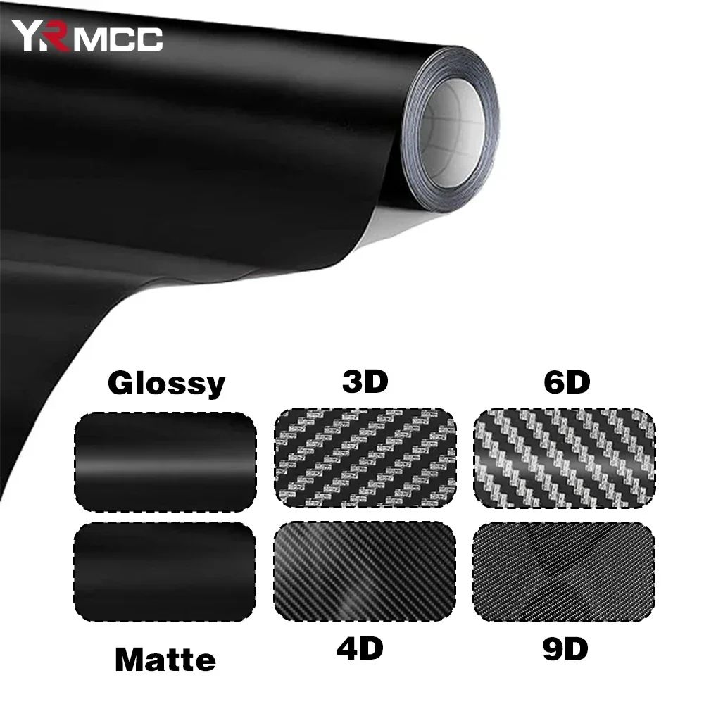 Carbon Fiber Vinyl Wrap Film 150x50cm Waterproof 3D 4D 5D 6D Car Sticker