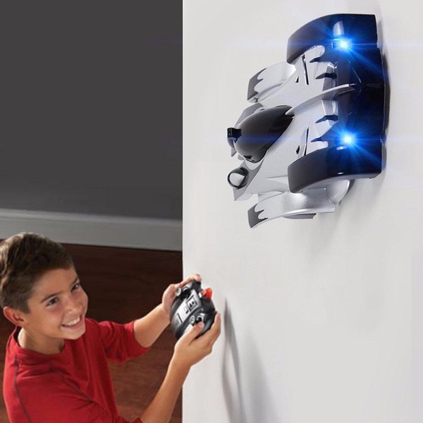 Remote Control Wall Climbing Car with LED Lights - USB Rechargeable, Lightweight, Strong ABS