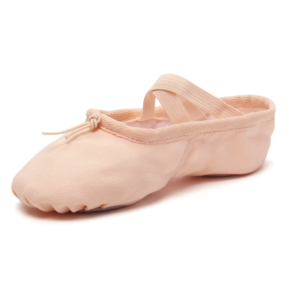 Canvas Flat Girls Ballet Shoes Black Pink Soft Ballet Belly Gym Yoga Practise Dance Shoes