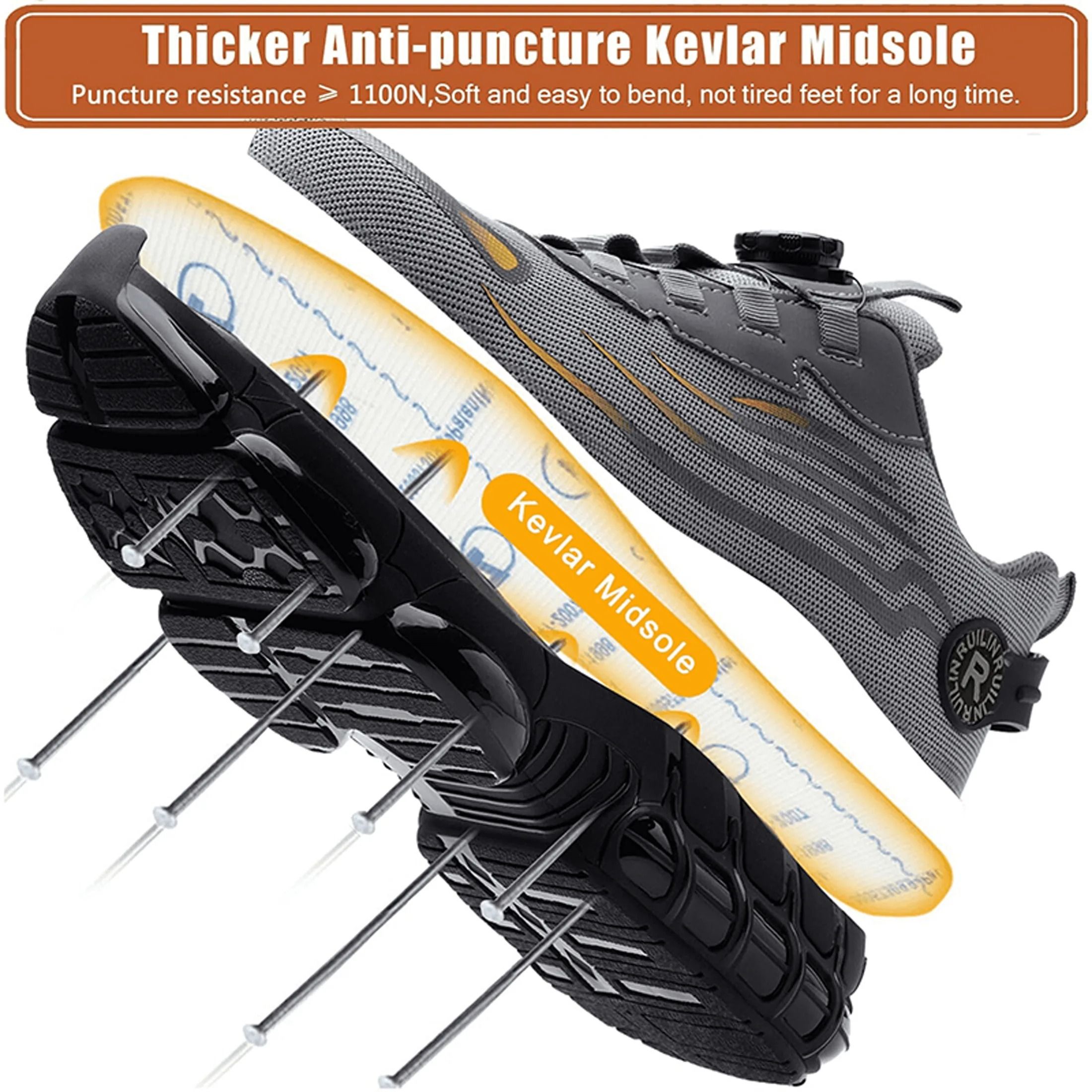 Indestructible Steel Toe Protective Safety Shoes