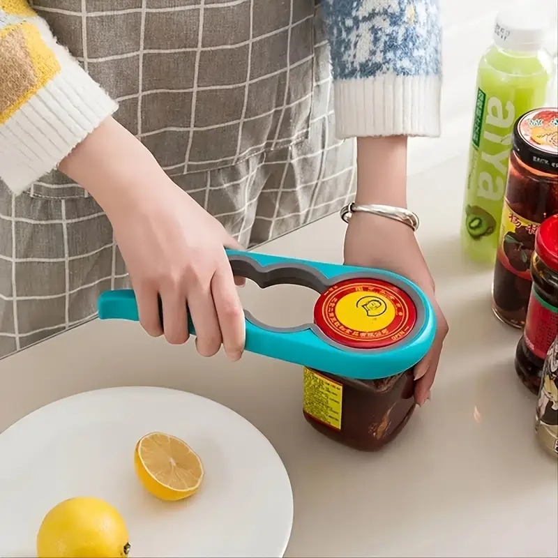 Ergonomic Jar Lid Opener for Arthritic and Weak Hands Easy Grip Can & Bottle Opener