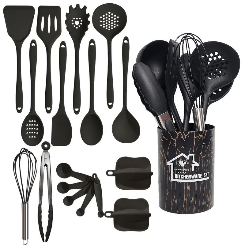 18-Piece Professional Silicone Kitchenware Set – Heat-Resistant Non-Stick Cookware