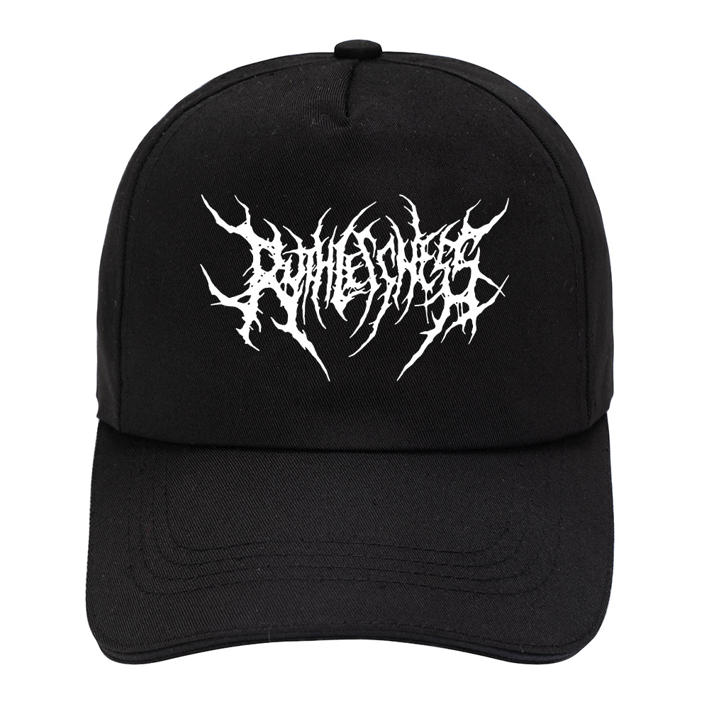 Cotton Fashion Embroidery Frauen Baseball Cap, Gothic Street Punk Black Sports Caps, Hip Hop Snapback Dad Hats Men Women