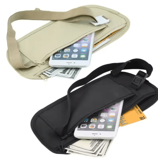 Invisible Travel Waist Pack – Hidden Security Wallet Money Belt for Passport & Cash