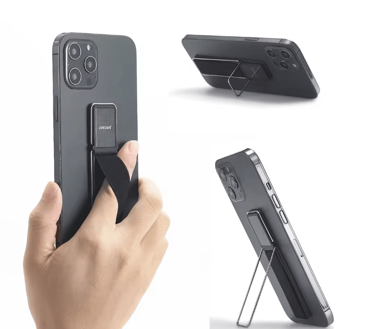 Elastic Phone Grip Strap with Kickstand Adhesive Finger Holder