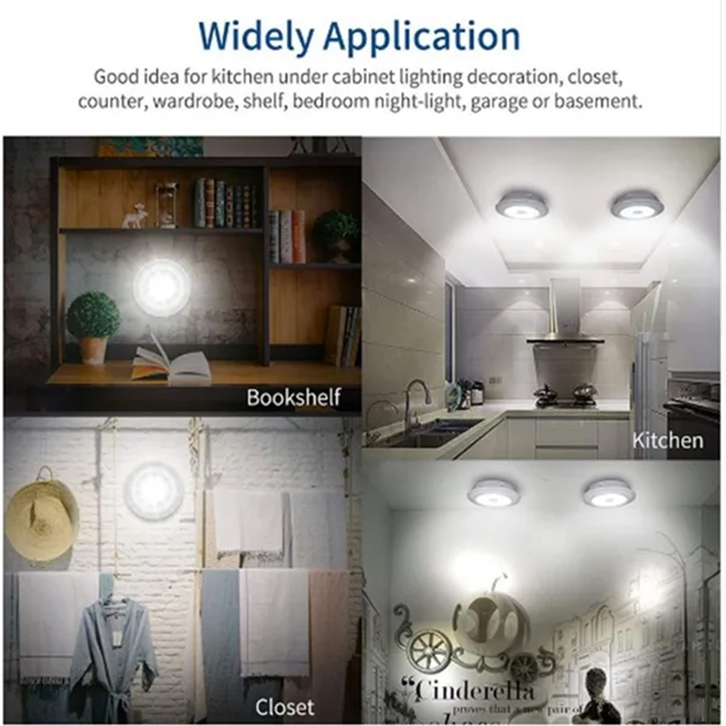 Dimmable LED Under Cabinet Light with Remote Control, Battery Operated Closet Light for Wardrobe, Kitchen, Bathroom