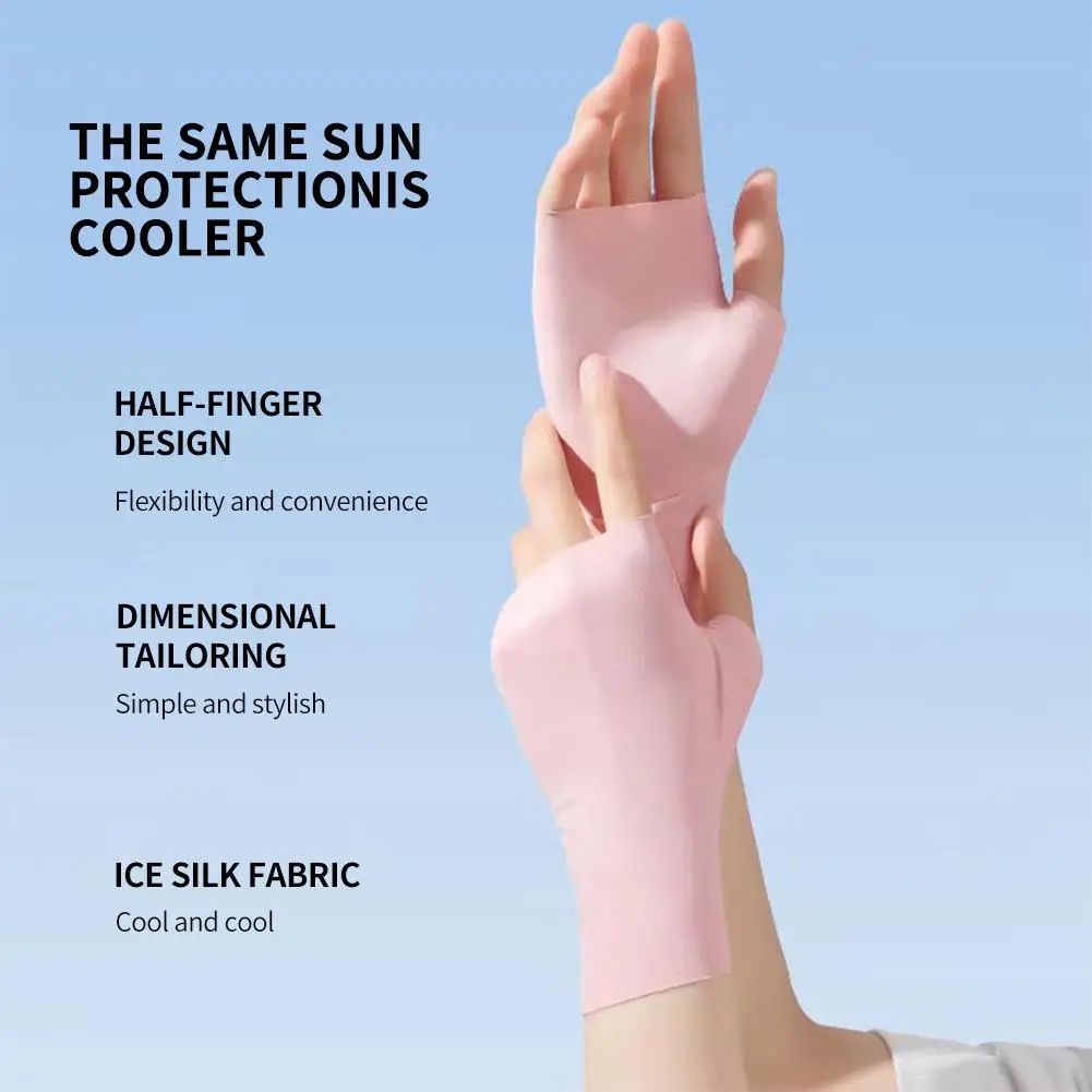 Fingerless UV Protection Driving Gloves