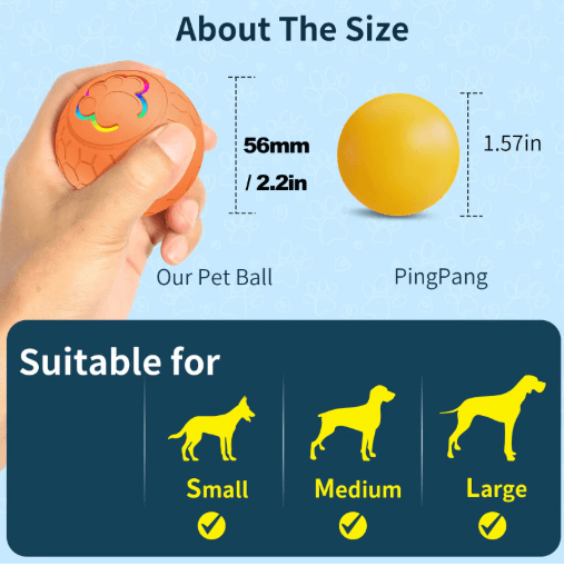 Smart Interactive Dog Toy Ball with Automatic Rolling & RGB Lights
