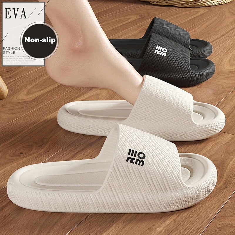 Men Summer Fashion Slippers, Comfortable Home Flat Sandals, Flip Flops Bathroom Slides, Indoor Footwear for Couples