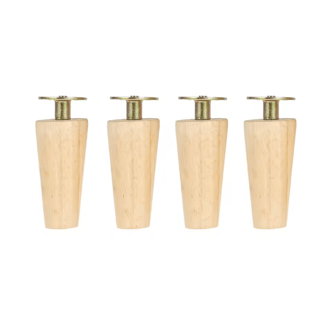 WoodRise Solid Wood Furniture Legs Table and Cabinet Replacement Feet Set