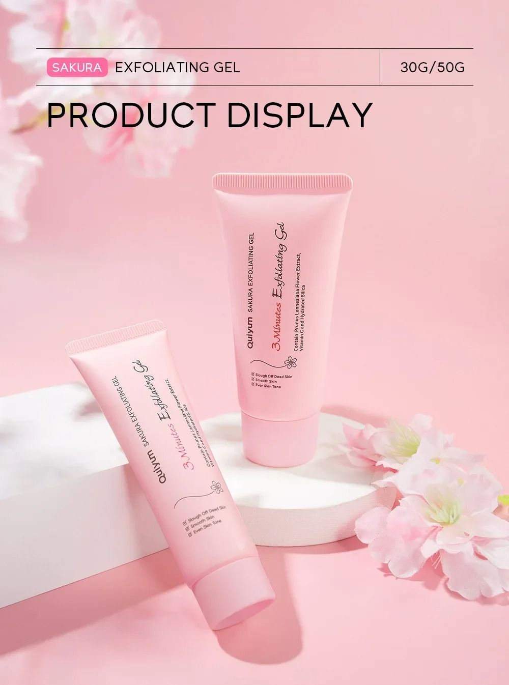 Sakura Exfoliating Peeling Gel Moisturizing Nourishing Facial Scrub Skin Care