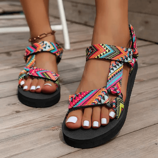 BreezeStep Womens Flat Hemp Rope Sandals Casual Summer Slippers