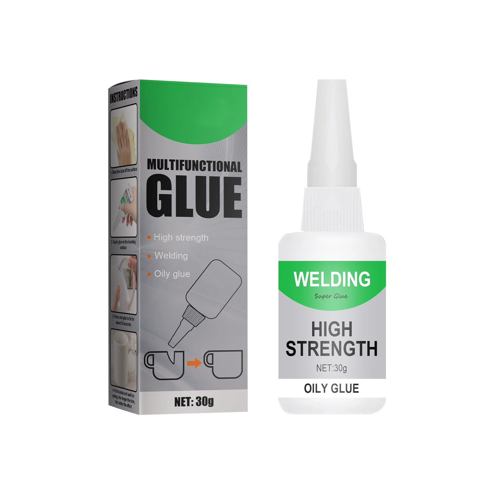 30g Super Strong Universal Glue – Durable Adhesive for Plastic, Ceramic, Metal & Glass