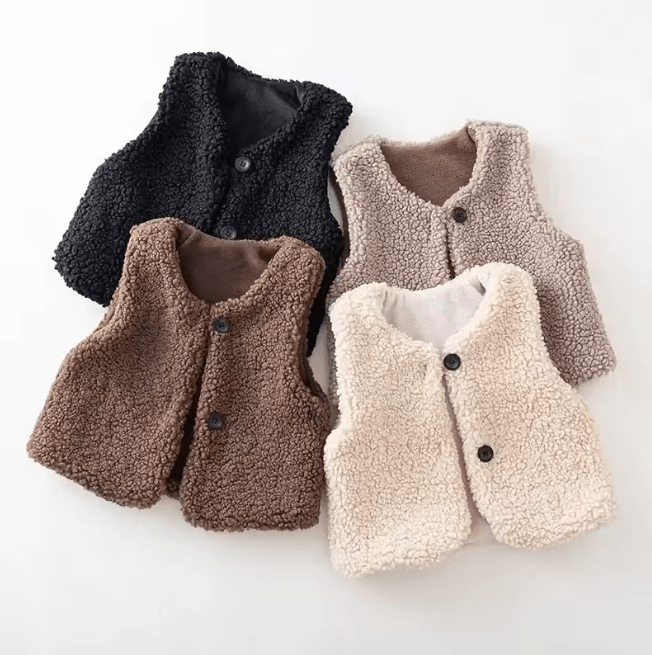 CozyLamb Winter Baby Plush Vest Soft Warm Waistcoat for Girls and Boys