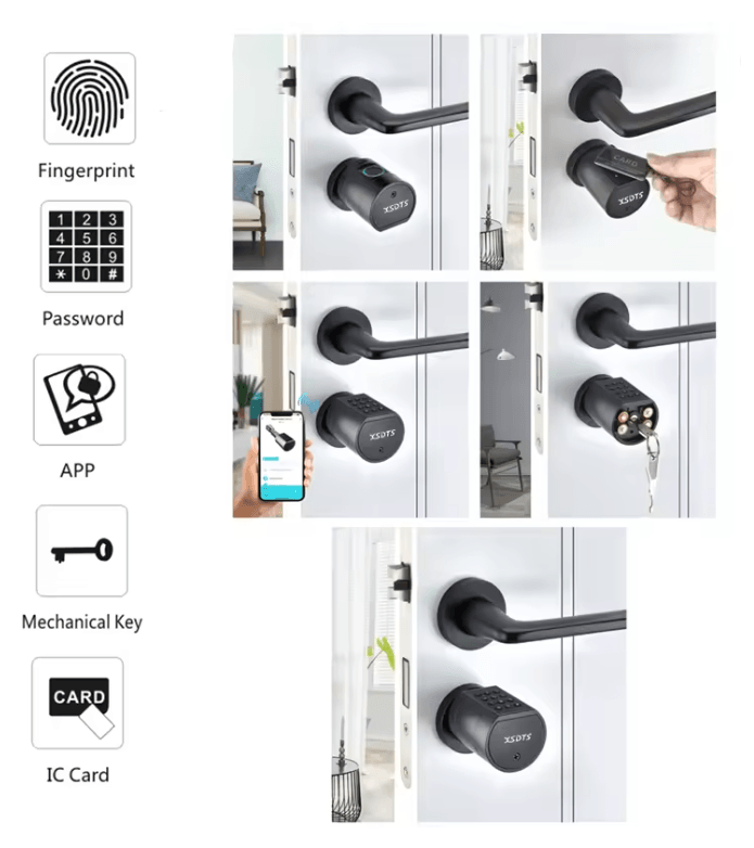 SmartGuard Tuya Fingerprint Cylinder Door Lock
