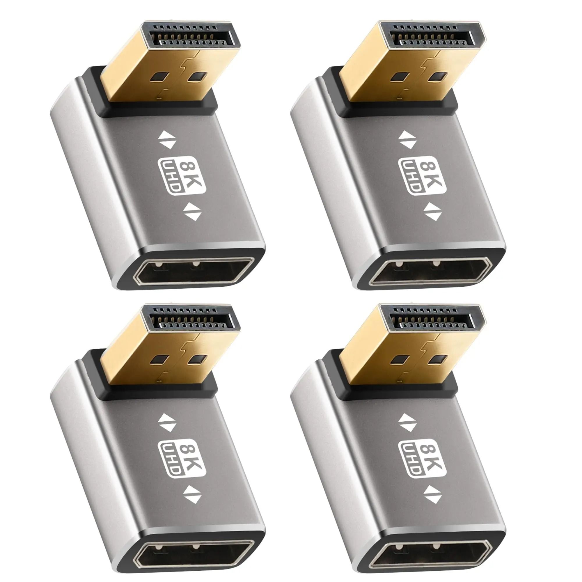 DisplayPort 1.4 Right Angle Adapter 8K 60Hz DP Extension Connector