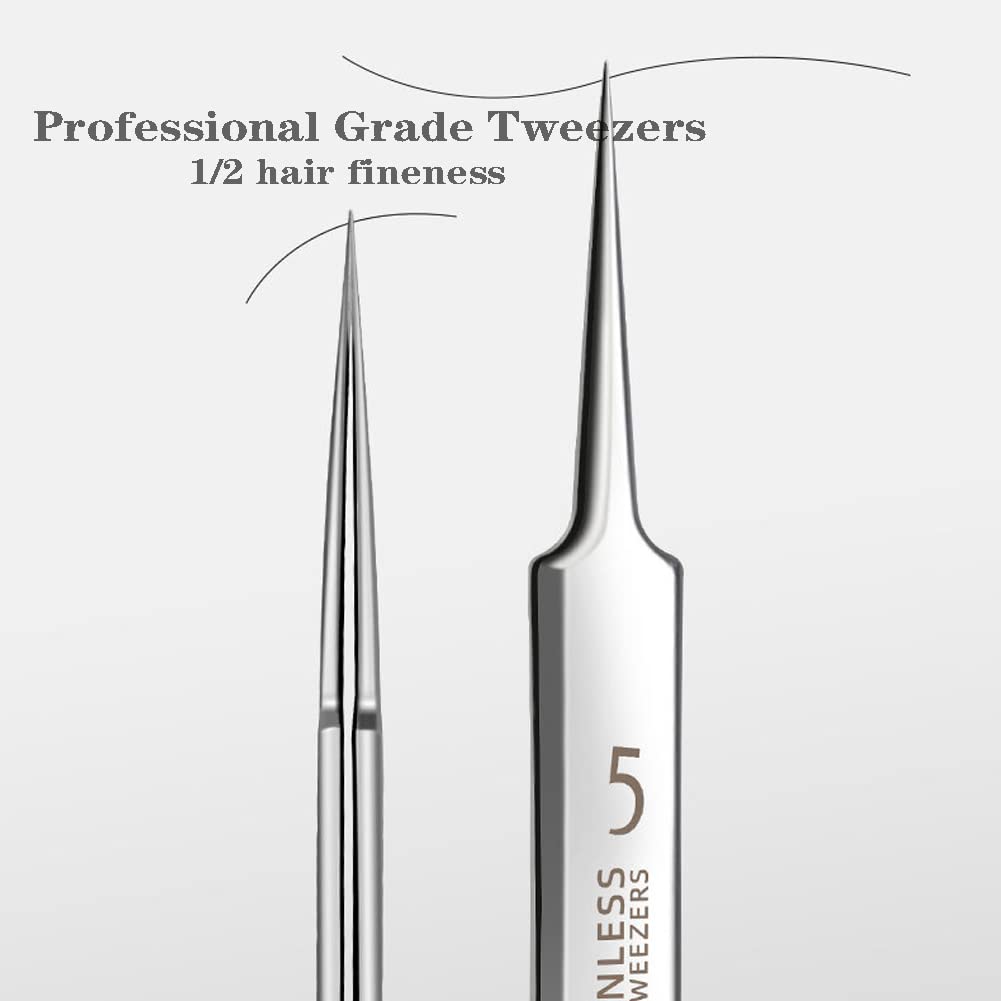 Ultra-Fine No. 5 Blackhead & Acne Removal Tweezers, Professional Beauty Salon Tool