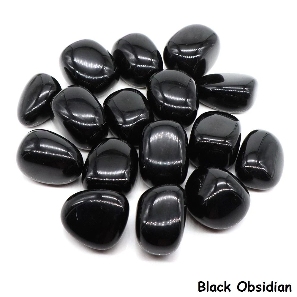 Natural Black Tourmaline – High-Definition Irregular Tumbled Mineral Specimen