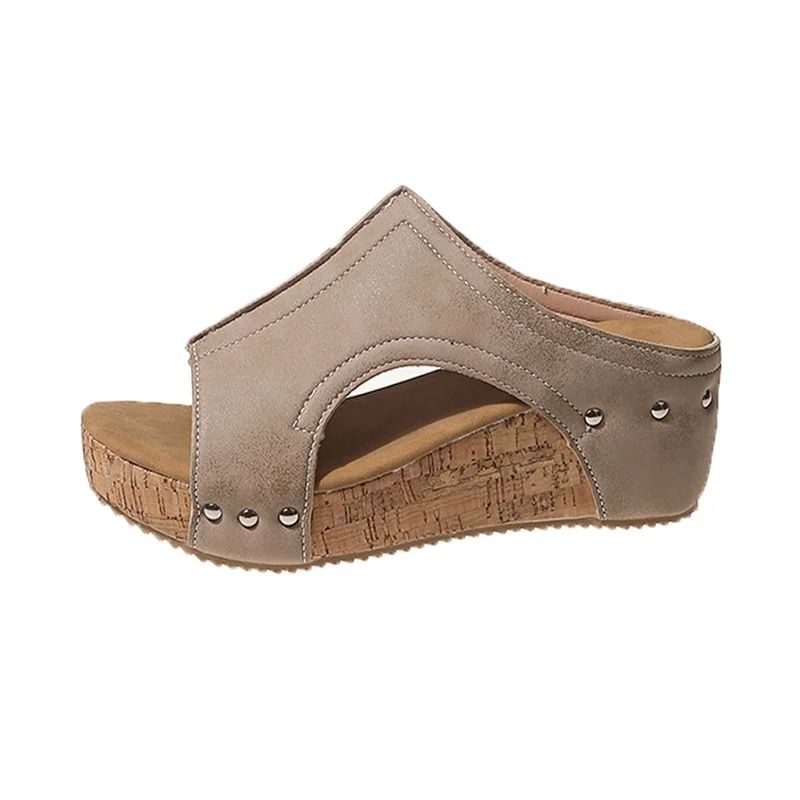 Mesh Breathable Open Toe Summer Wedge Sandals for Women with Comfortable Platform