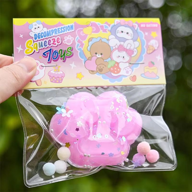 Kawaii Taba Cat Paw Plush Fidget Squeeze Toy