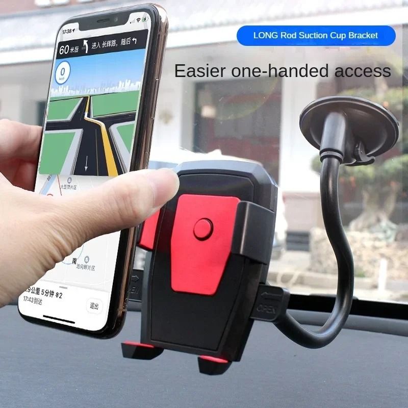 Universal 360° Rotating Nano Sucker Car Phone Holder | Anti-Slip Flexible Mount for iPhone & Samsung