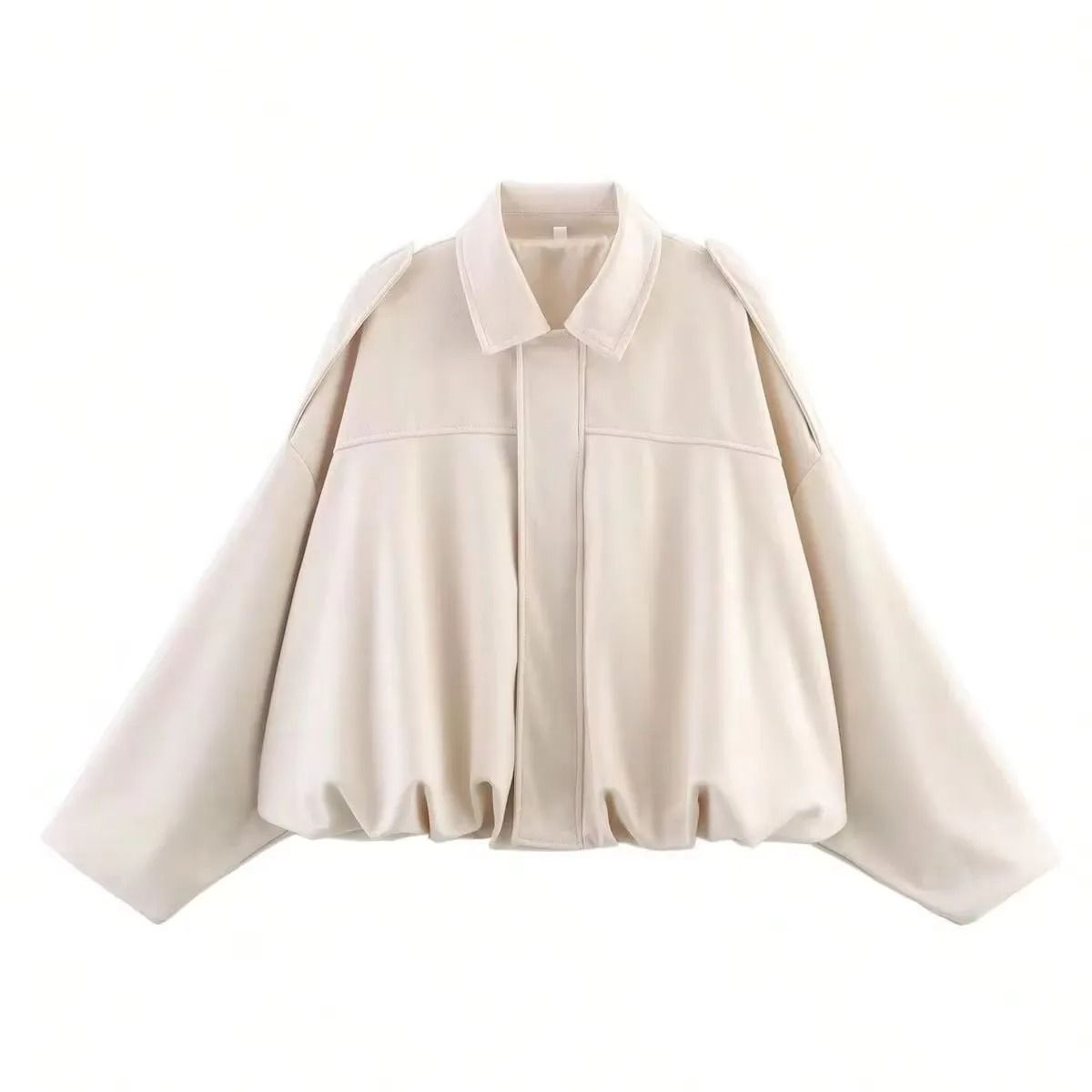 Womens Suede Bomber Jacket In Brown And Green