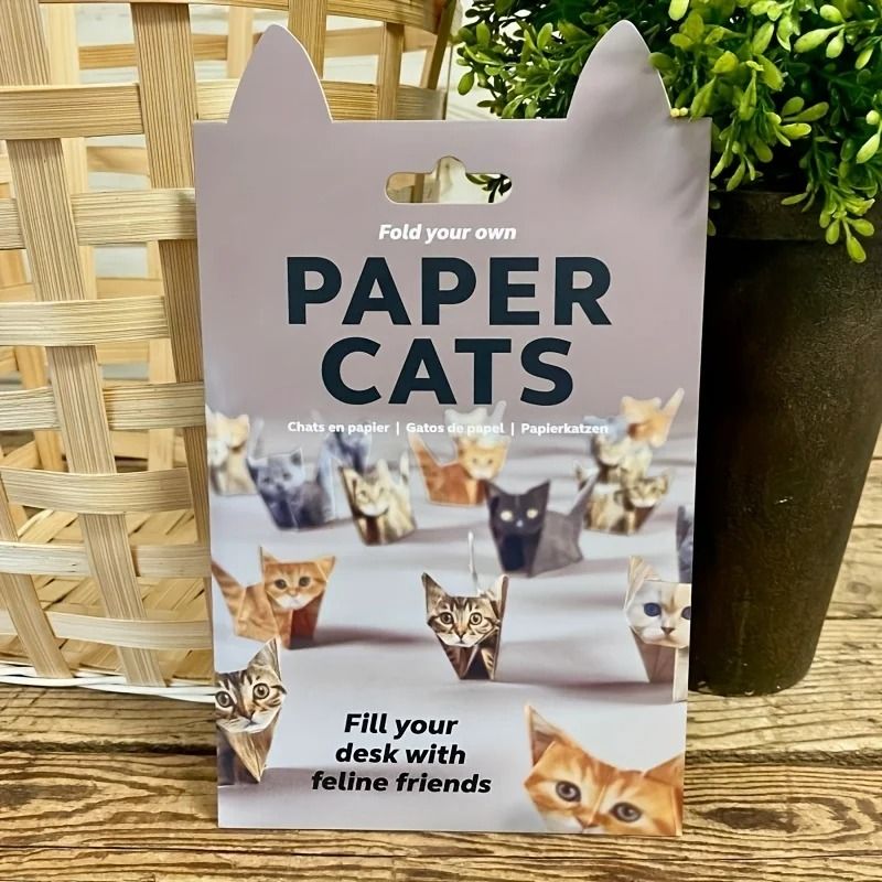 Paper Cats Origami Kit Cute Cat Paper Craft Set for Creative Home Decor