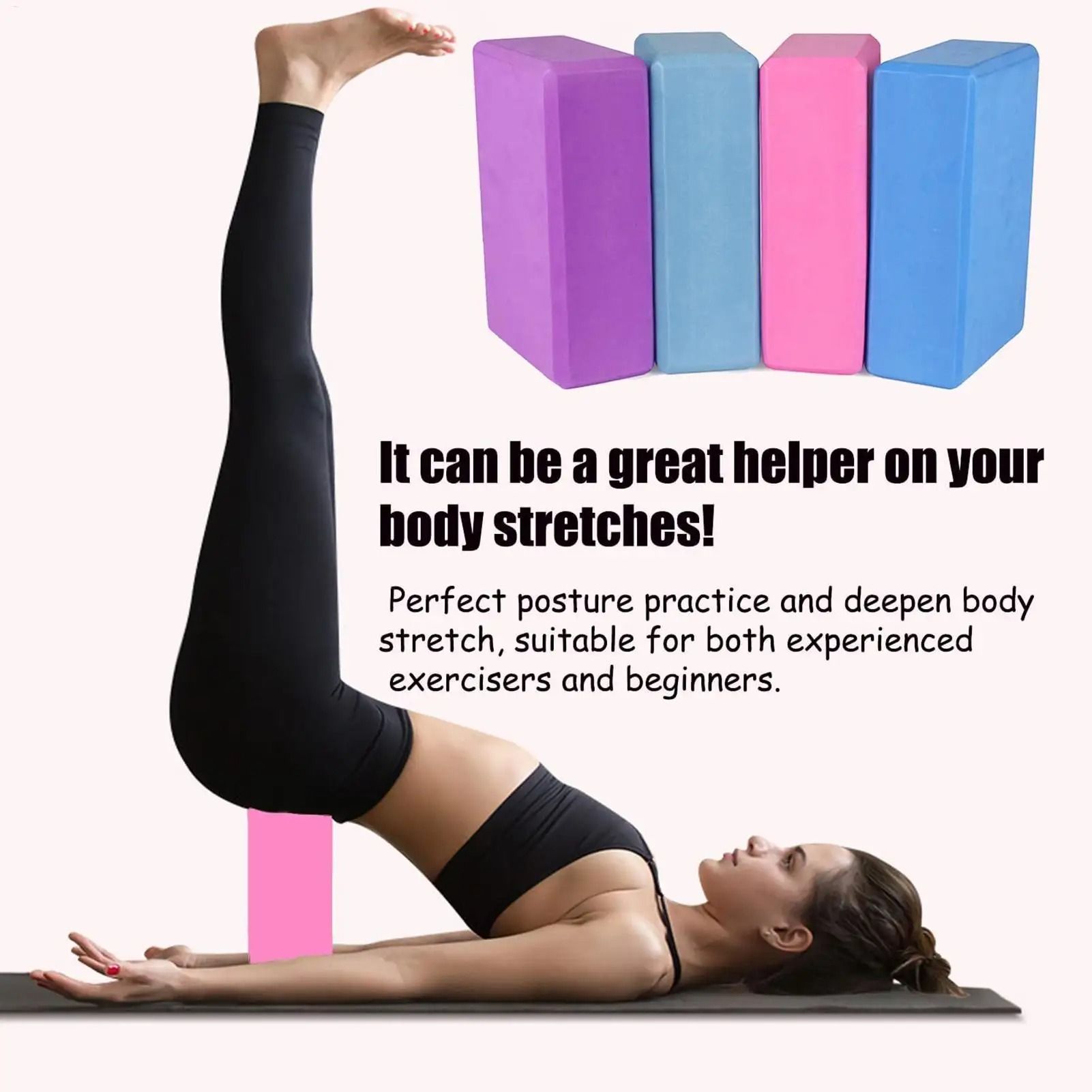 EVA Foam Yoga Block for Stretching and Exercise Support