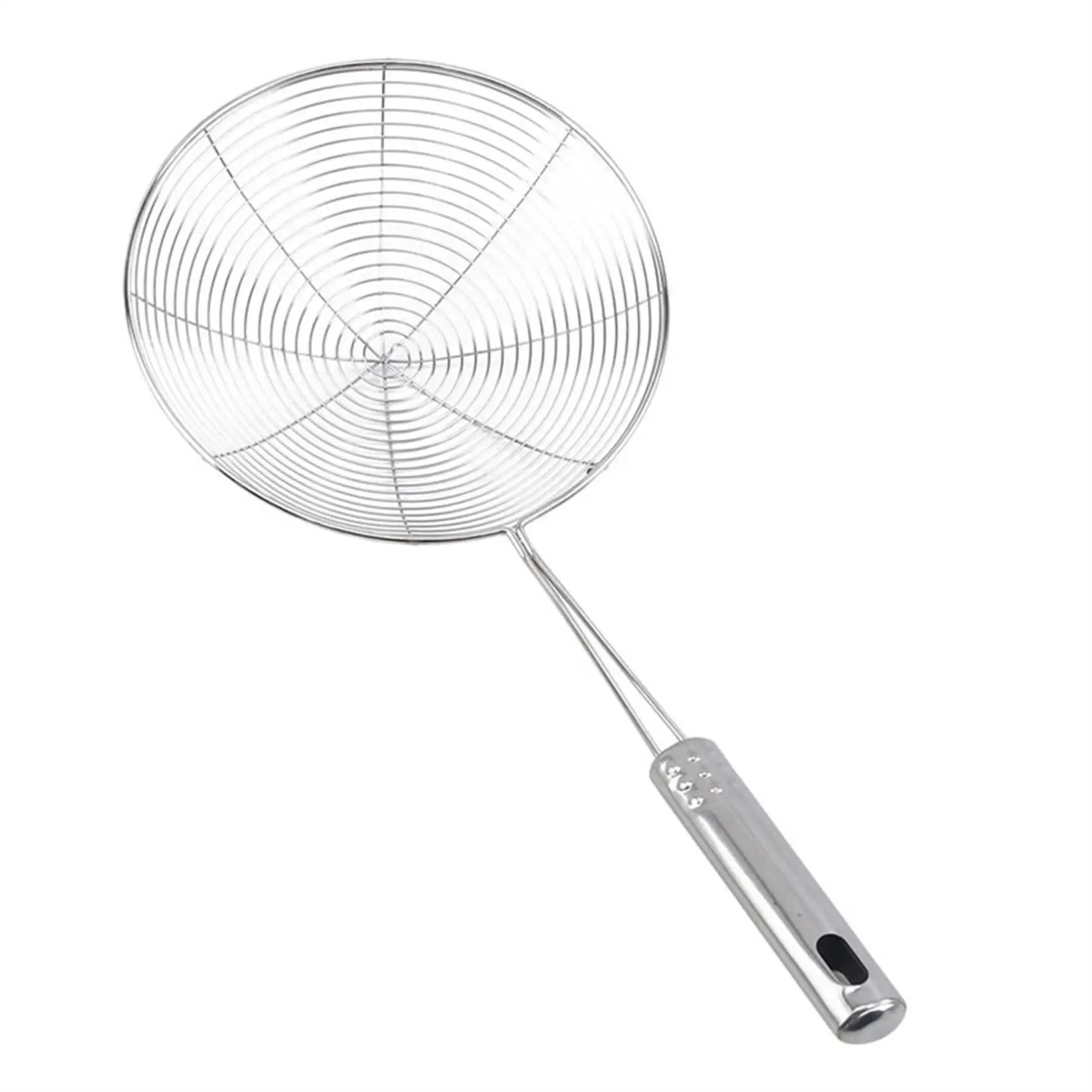 Stainless Steel Wire Mesh Skimmer Spoon Heat Resistant Frying Strainer Scoop