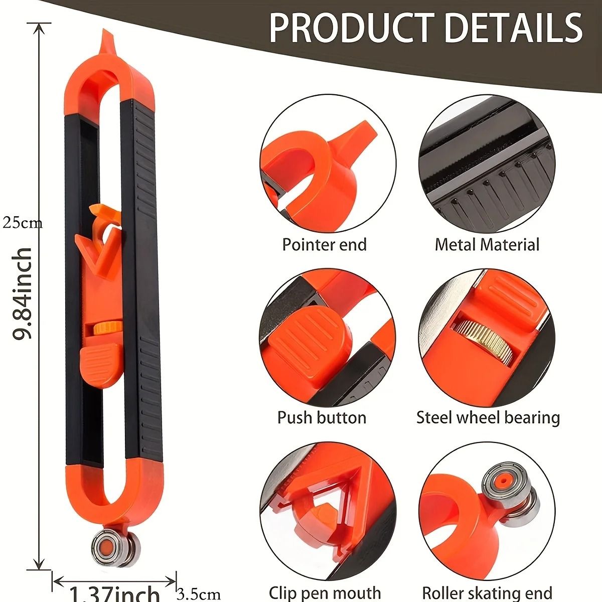Contour Gauge Scribe Tool for Woodworking and Shape Duplication