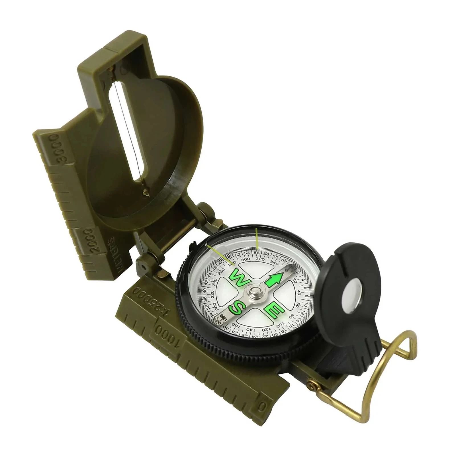 Multifunctional Portable Compass – Phosphorescent Lensatic Navigation Tool for Hiking & Camping Survival
