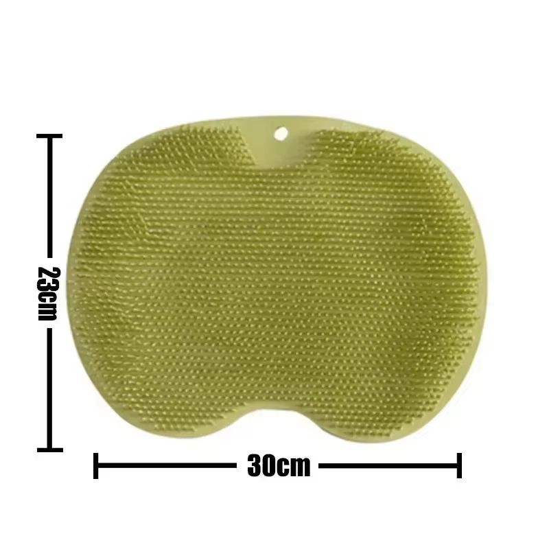 Silicone Foot Scrubber Mat Wall Mounted Shower Back and Foot Massage Cleaner