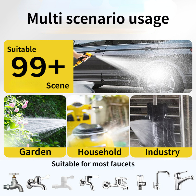 Telescopic Water Pipe with High Pressure Nozzle Car Washing Tool Set
