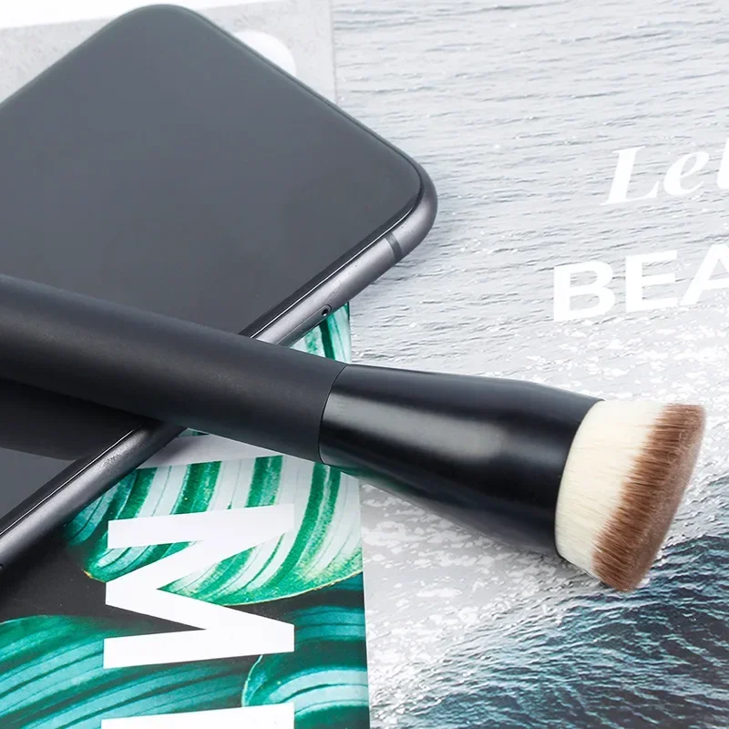 Flat Top Foundation Brushes, Synthetic Hair Face Contour Brush, Liquid Cream Bronzer Buffing Makeup Tool