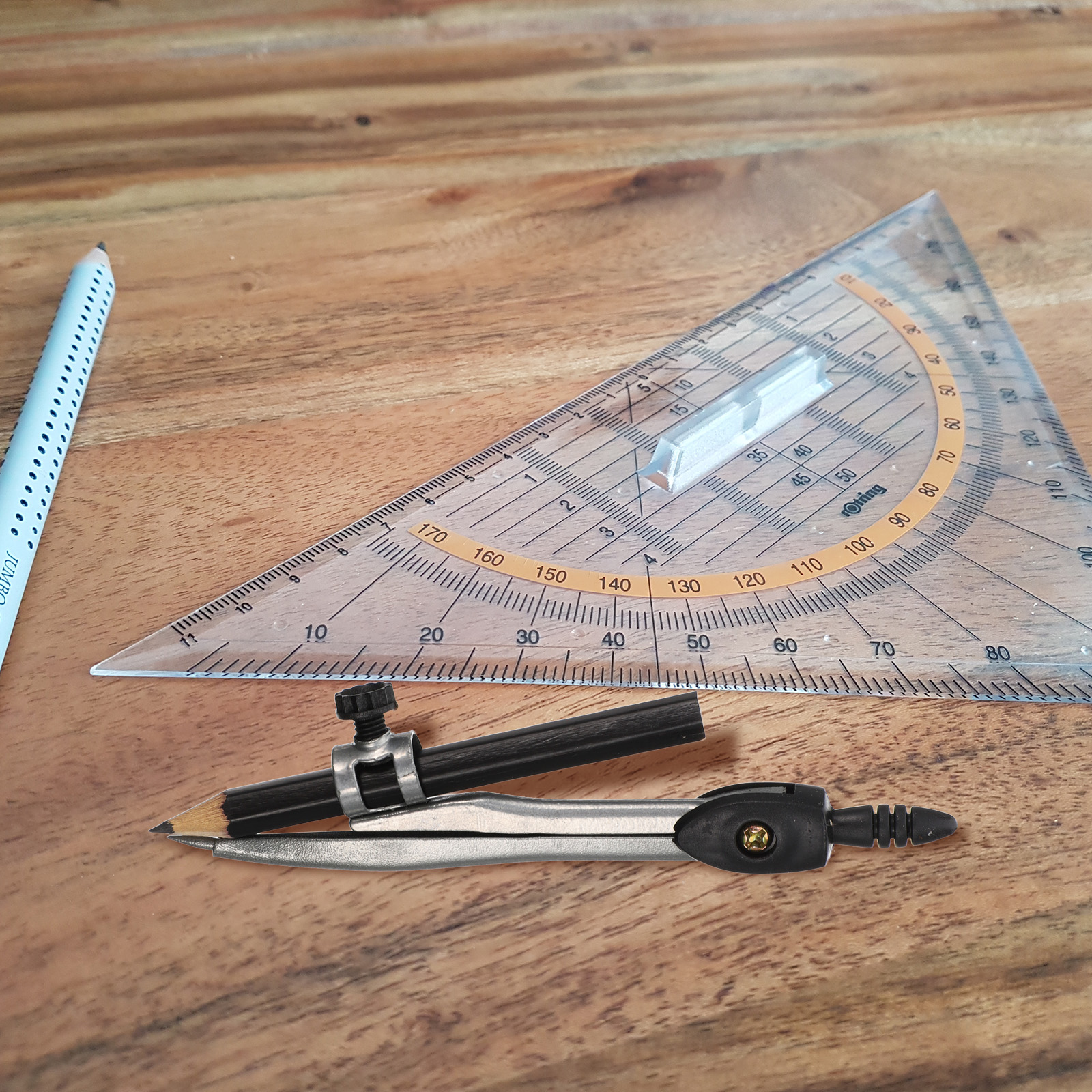 Professional Metal Drawing Compass Set for Students Precise Geometry Compass with Pencil Holder