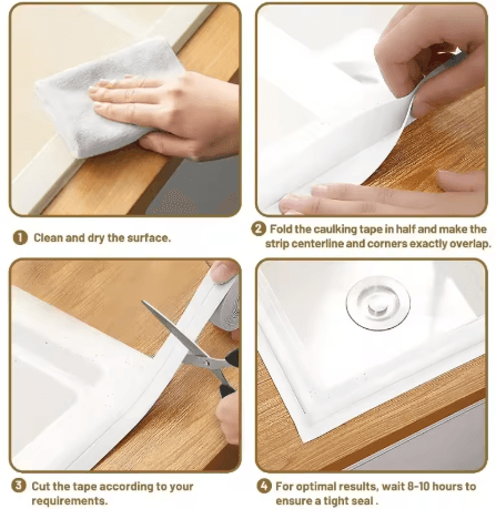 Wide Stove Gap Sealing Strip Self Adhesive Waterproof Kitchen and Bath Caulking Tape