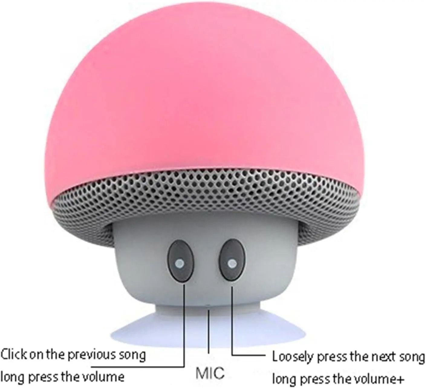 Mini Wireless Bluetooth Speaker with Suction Cup, Subwoofer, and Hands-Free Calling