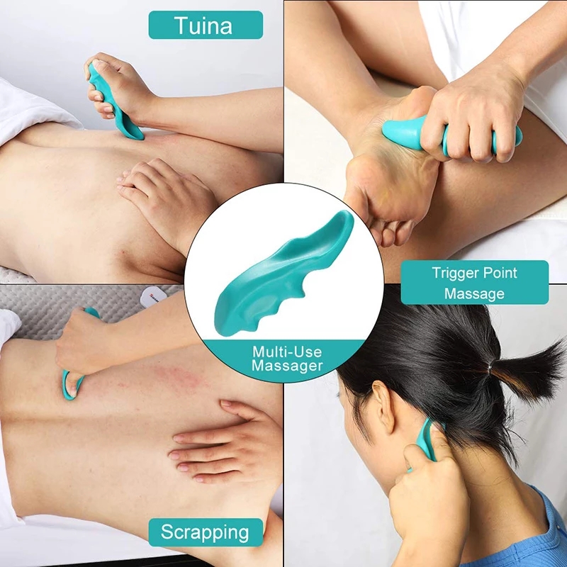 Manual Massage Tool Set Trigger Point Acupuncture Stick Thumb Saver Deep Tissue Massager for Foot and Back Relief