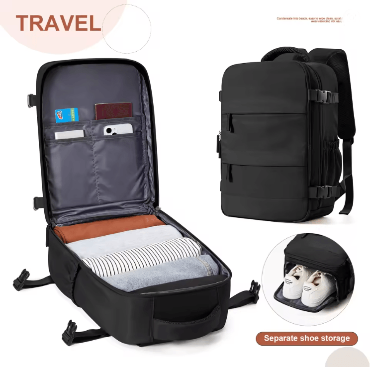 AeroFlex Ryanair Cabin Backpack 40x20x25 Travel Bag with Laptop Compartment