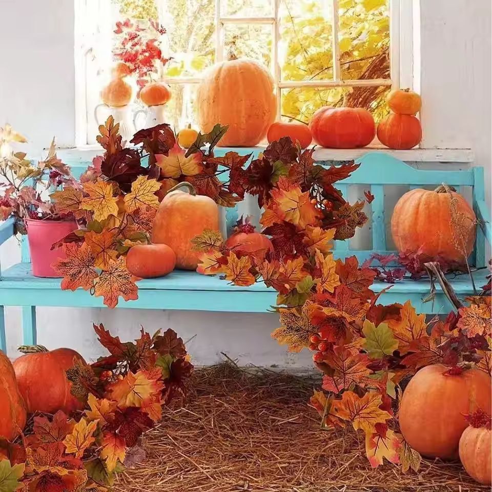 Harvest Glow Maple & Fruit Vine Garland