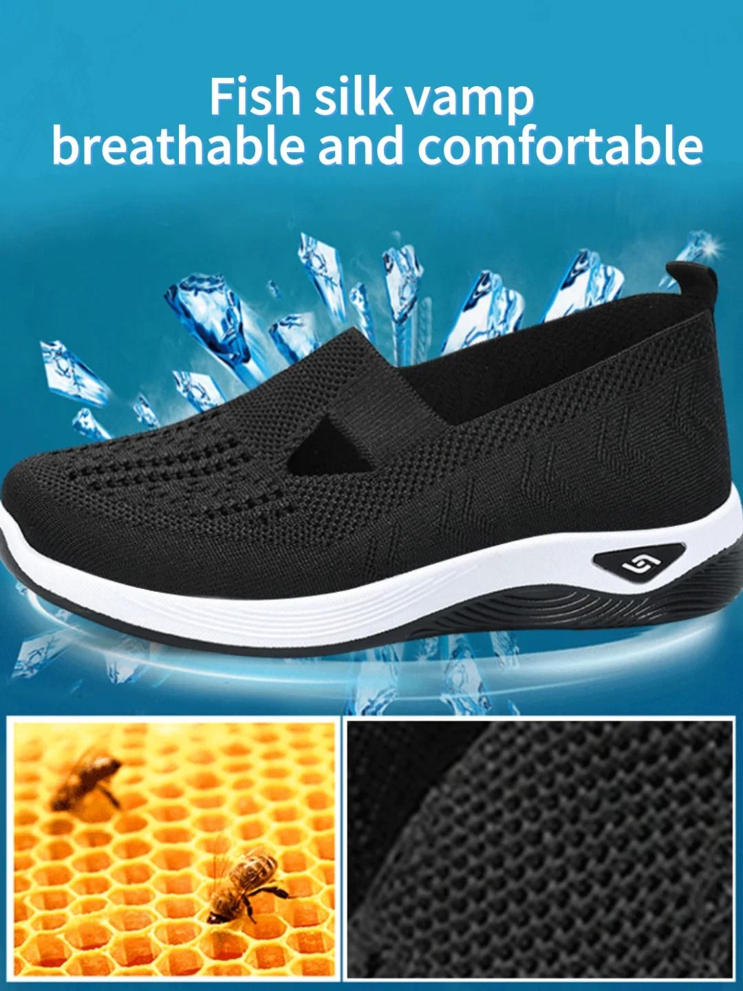 Breathable Knit Low-Top Casual Sneakers for Women – Lightweight Summer Walking Shoes