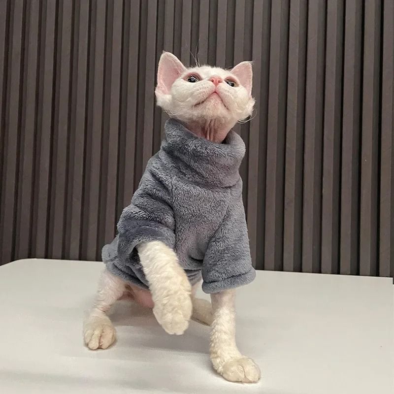 Fashionable Cat and Dog Winter Sweater Pet Hoodie Warm Knit Outfit