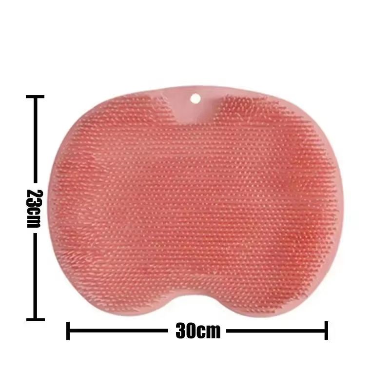 Silicone Foot Scrubber Mat Wall Mounted Shower Back and Foot Massage Cleaner