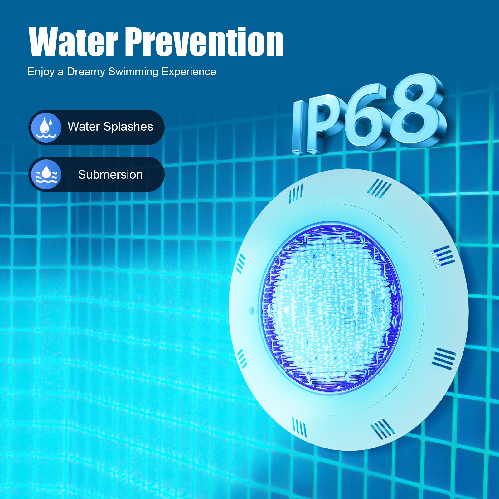 LED Pool Light Color Combinations, Waterproof , Dynamic Modes, LED Beads.