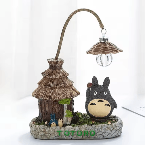 Cartoon Anime Wooden House Night Light Cute Mini Desk Lamp Decor