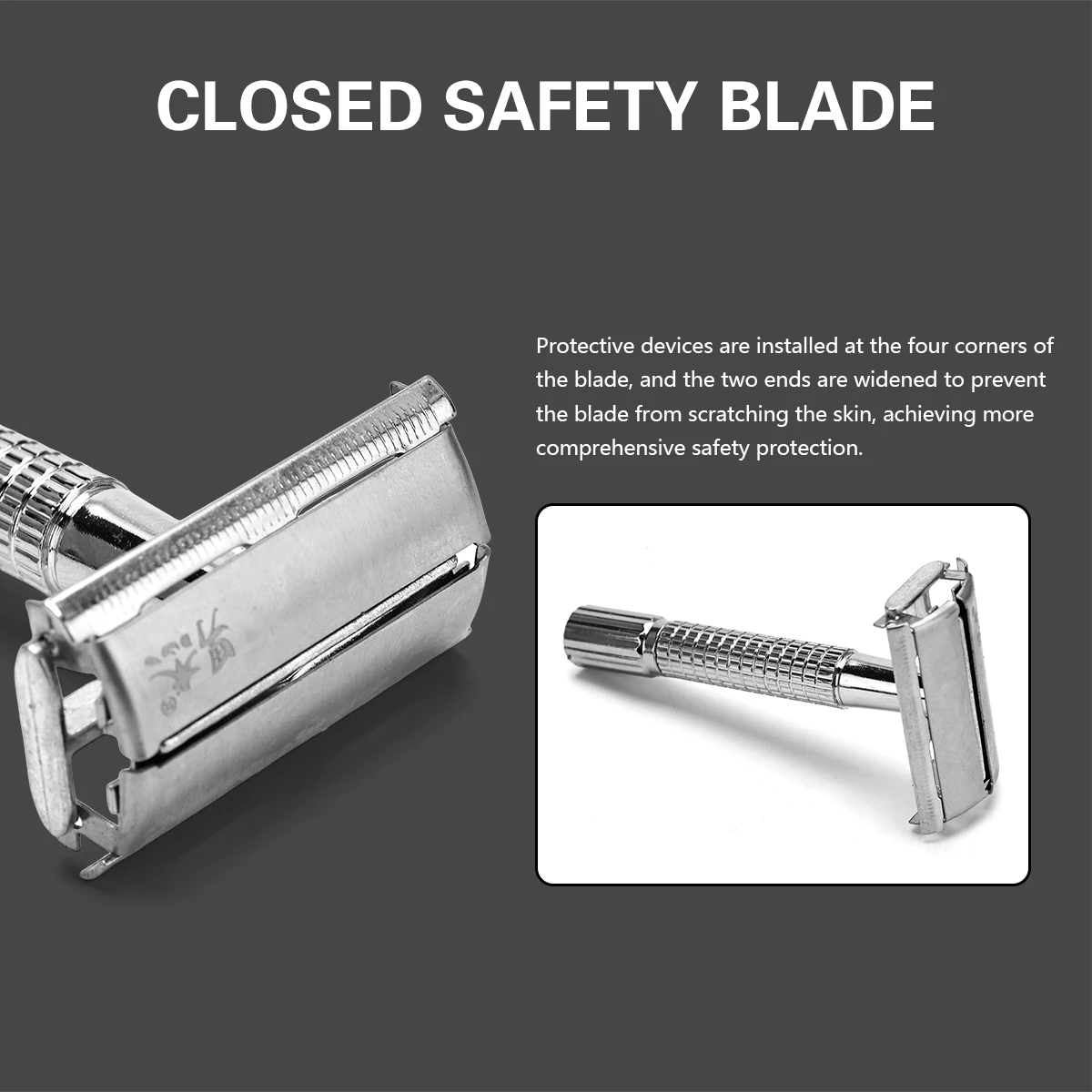 Unisex Safety Razor Set,Heavy Weighted Double Edge Razor with Deluxe Case, Ideal for Wet Shaving,Travel & Barber Styling
