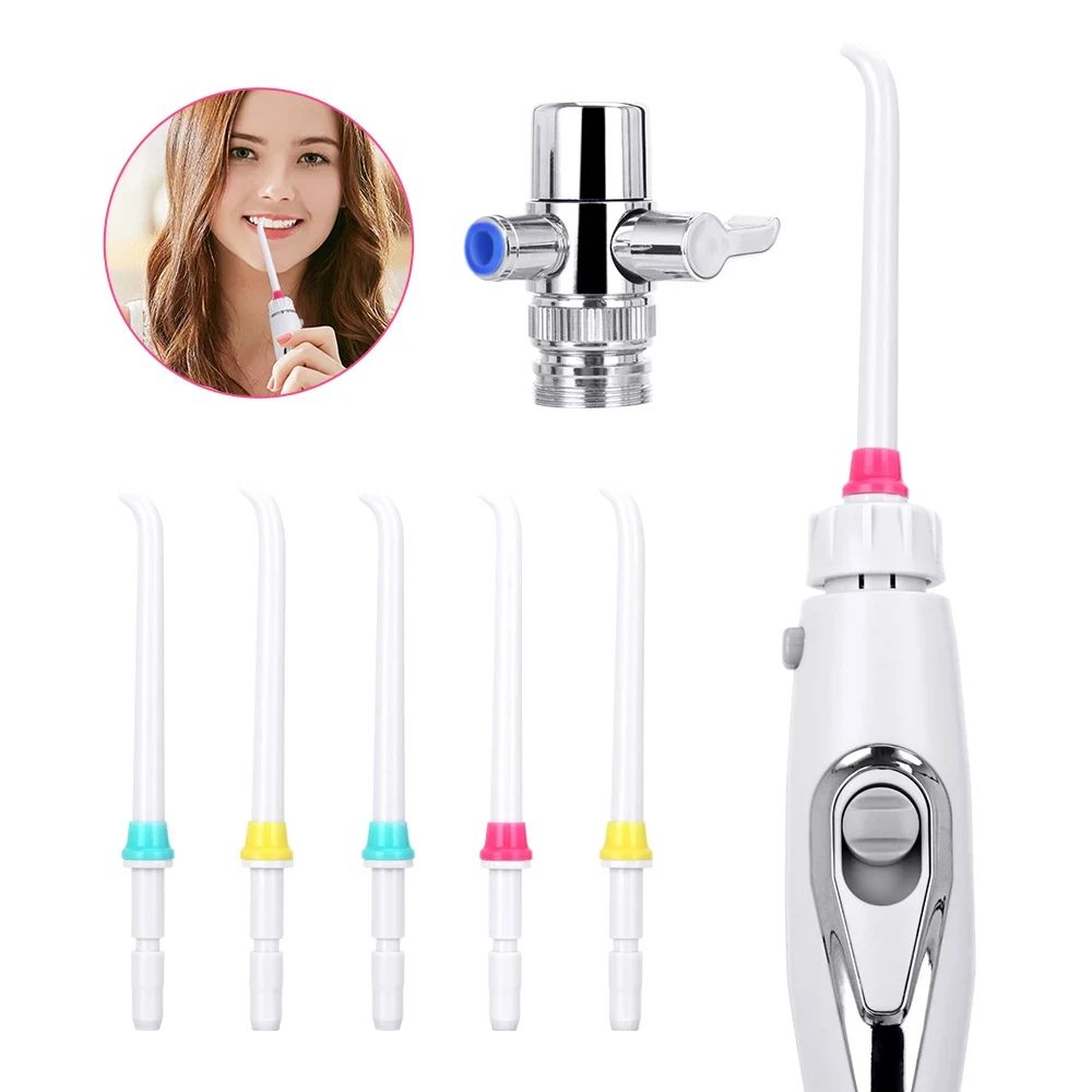 Dental Irrigator Water Jet Faucet Tooth Cleaner Flosser No Electricity Toothpick Teeth Cleaning Kit
